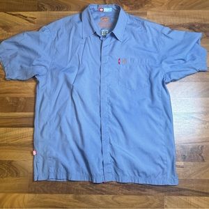 Ecko‎ Unlimited Mens L Button Down Woven Shirt Blue Red Check Chest Pocket